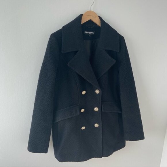 KARL Lagerfeld wool pea coat - Picture 2 of 6
